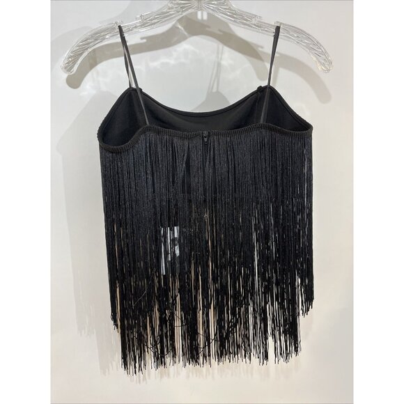 Sincerely Jules Women's Medium Crop Top Fringe Flapper GoGo Disco Showgirl - Picture 9 of 9